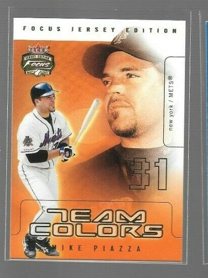 2003 Fleer Focus Jersey Edition Team Colors Mike Piazza #12 Mets - Image 1 of 1