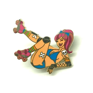 Pinsanity Roller Derby Pin Up Girl Enamel Pin - Picture 1 of 3