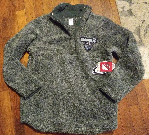 Nwt Women's Vancouver Whitecaps FC Concepts Sports Sherpa Jacket Size M MLS Cover