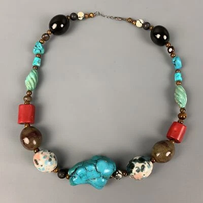 VINTAGE Mehrfarbig Türkis Perlen Halskette - Bild 1 von 4