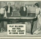1903 BILLIARDS Pool Table Carrom Archarena Ludington MI Original Paper Ad 3513