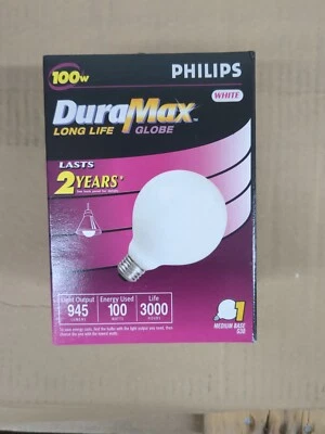 Phillips DuraMax 100w Globe Bulb G30 - White 100AG30/W/LL 1 Bulb  - Image 1 of 4
