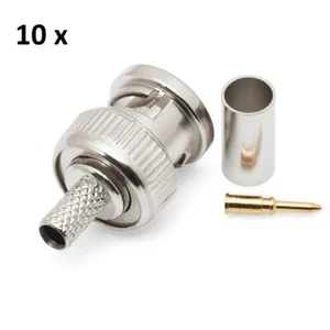 10 x ENCHUFE TIPO CRIMP MACHO BNC - RG58 - Imagen 1 de 3