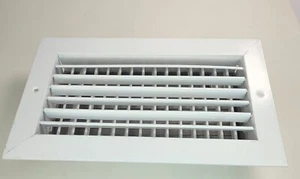PRICE Industries Double Deflection Grille 620 Series 12x6 Aluminum White - Picture 1 of 8