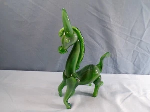 Large Murano Green Glass Donkey Figurine 10" Tall - Picture 1 of 8