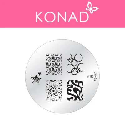 Original KONAD ® Stamping Nailart Design Schablone Image Plate - M85 - Bild 1 von 2