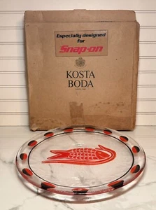 RARO Kosta Boda Herramientas a Presión Edición Limitada Arte Plato de Vidrio - Imagen 1 de 5