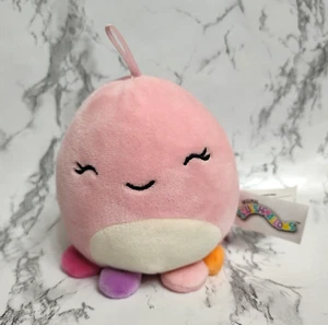 Jeanne Squishmallow Polpo Rosa e Arcobaleno 4" Mini Peluche Giocattolo Ornamento Appendiabiti - Foto 1 di 8