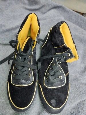 Zapatos planos Nature Breeze negros con detalles dorados para dama talla 8 Foto 1 de 4