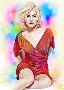 Elisha Cuthbert  Model Actress Icon   2/5 Art Print Card By.