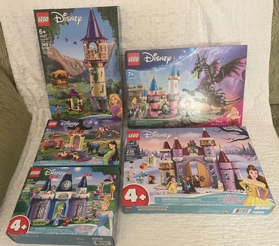 Lot of 5 LEGO Disney Princess Sets: 43178, 43180, 43182, 43187, & 43240 NEW - Image 1 of 4