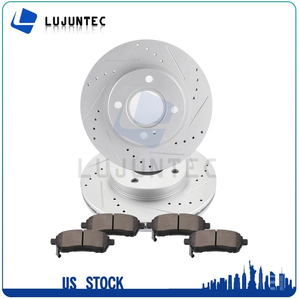 Pastillas metálicas delanteras rotores discos de freno para Ford Fiesta 2011 2012 2013 2014-2019 Foto 1 de 1