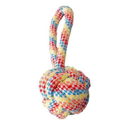Pet Dog Rope Braided Knot Ball Puppy Chew Rope Toys Interactive Pet Toys - Image 1 of 4