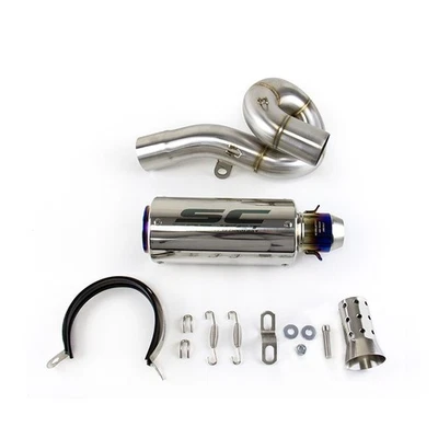 Slip for Kawasaki Ninja ZX6R ZX636 2009-2025 Exhaust Mid Link Pipe Muffler Tips - Image 1 of 4
