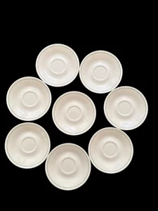 Corelle By Corning Calico Rose Floral Rim 8 Beige Saucers 6.25 inch USA - Picture 1 of 5