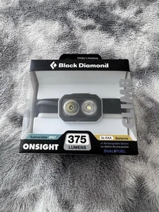 Black Diamond Onsight 375 Lumens Headlamp Rechargeable Black Brand New - Picture 1 of 2