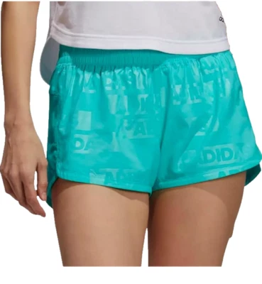 Shorts femininos tamanho XL - Adidas Pacer tecido Deboss - Imagem 1 de 4