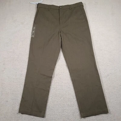 Pantalones Croft & Barrow Caqui Fácil Cuidado Frente Plano Para Hombre Talla 34x30 Oliva Jaspeado Foto 1 de 4