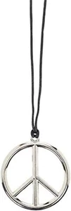 Collana Insegna Pace - Nero/Argento, Amscan - Foto 1 di 2
