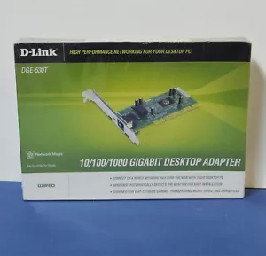 D-LINK DGE-530T HIGH SPEED NETWORK ADAPTER PCI 10/100/1000MBPS GIGABIT Ethernet - Picture 1 of 2
