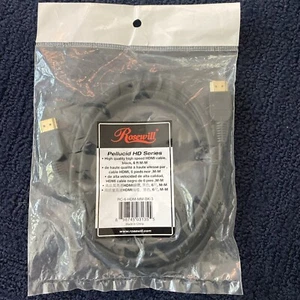 Rosewill HDMI Cable 6 ft. Support 4K UHD, HD 1080p HDMI Cord High Quality Black - Picture 1 of 2