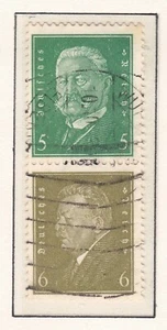 Germany - 1932 ZdMi Nr. S42, 5pf+6pf Reich Presidents, se-tenant pair (Used) - Picture 1 of 1