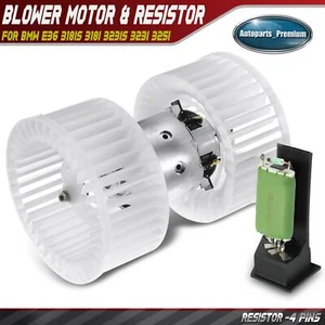 Front HVAC Blower Motor & Resistor Kit for BMW E36 318is 318i 323is 323i 325i - Picture 1 of 9