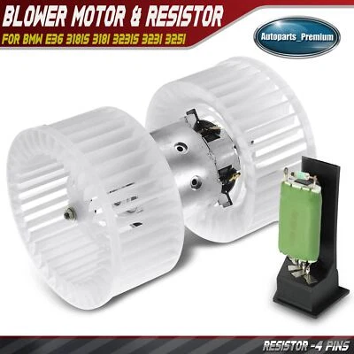 Front HVAC Blower Motor & Resistor Kit for BMW E36 318is 318i 323is 323i 325i - Image 1 of 4