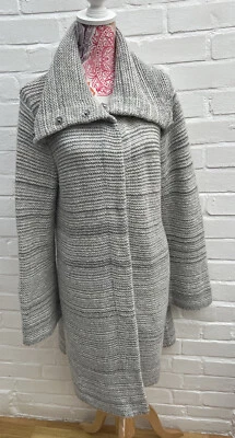 Wallis Cardigan Long Grey Large Wool Angora Blend 90’s Y2K Warm Comfy - Image 1 of 4