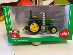 SIKU.1:32.FARM. JOHN DEERE LANZ VINTAGE TRACTOR.STEERING.FINGER MOWER.DRIVER. - Picture 1 of 6