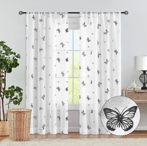 Jubilantex weiße transparente Gardinenpaneele - Bild 1 von 5