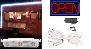 25ft Brightest Storefront Windows LED light  + OPEN Sign Combo + Power Supply - Picture 1 of 8