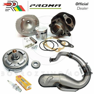 KIT MODIFICA GRUPPO 102cc Ø55 DR–PROMA CAMPANA MARMITTA VESPA 50 SPECIAL L R N