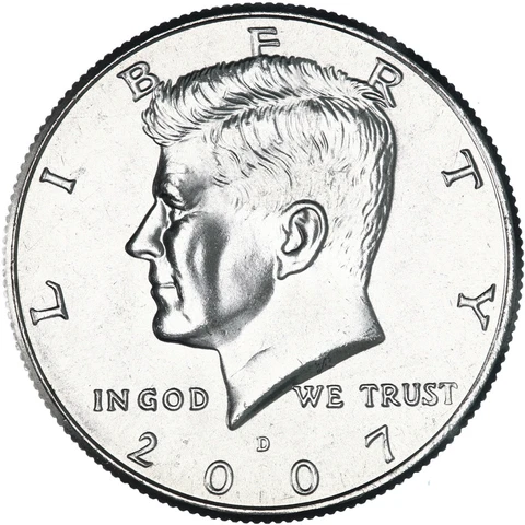 2007 D Kennedy Half Dollar CN-Clad Gem BU US Coin Cover