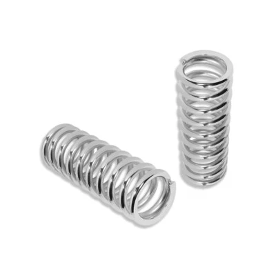 10" Tall Coil Over Shock Springs ID 2.5" Rate 250 LBS Chrome Steel 2Pcs - Image 1 of 4