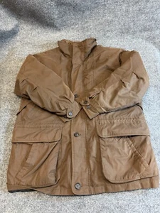 Roundtree & Yorke Outdoors Men's Jacket Large Brown Nylon Lined Full Zip Jacket - Picture 1 of 9