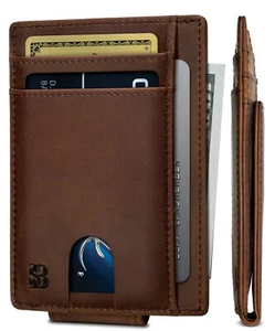 SERMAN BRANDS Front Pocket Wallet RFID Money Clip Magnetic Minimalist Wallets - Picture 1 of 31