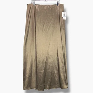 Alex Evenings Size XL VTG 2000s 90s Y2K Long Maxi Skirt Iridescent champagne - Picture 1 of 18