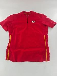 Nike NFL Kansas City Chiefs Football Short Sleeve Jacket Sz M On Field Red - Picture 1 of 10