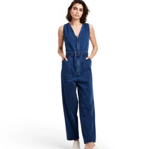 Women's Denim Jumpsuit With Sewn In Rolled Cuffs-Rachel Comey- Indigo,Sz 6, NWT - Picture 1 of 9