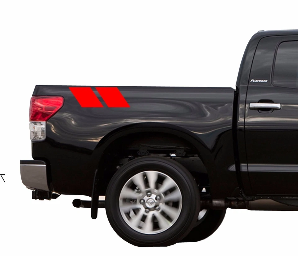 卡车挡泥板哈希条乙烯基赛车条纹 6x6 贴花(适用于丰田 TUNDRA TACOMA) — 第 1/2 张图片