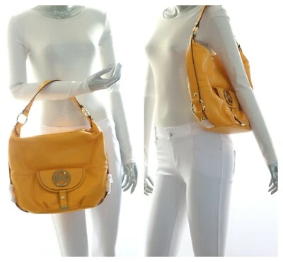 Michael Kors Fulton Large Leather Shoulder Bag in Vintage Yellow - Image 1 of 2
