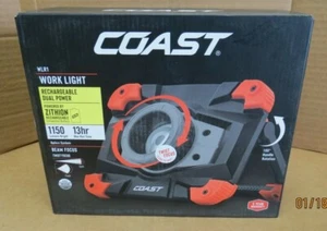 COAST WLR1 RECHARGEABLE DUAL POWER ZITHION BATTERY 1150 LUMENS WORK LIGHT NEW - Picture 1 of 4