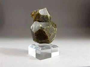 Green Andradite & Grossular Garnet Crystal Double - Picture 1 of 6