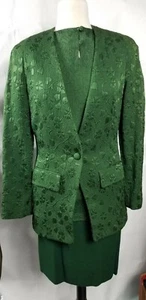 Vintage Anne Klein Damen Anzug 3-teilig Rock geblümt Größe 6 - Bild 1 von 9