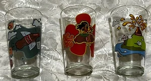 3x Coca-Cola Hawaiian Hula Girl CUP Glasses Bottles COKE Vintage Mambo Inflight - Picture 1 of 14