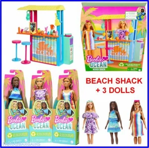 NEU Barbie Loves The Ocean Geschenkpaket - Strandhütte & Zubehör & 3 x Puppen - Bild 1 von 5