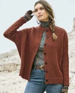 NEU MIT ETIKETT PERUVIAN CONNECTION OVERSIZED ANTHRAZITBRAUNE CARDIGAN - PULLOVER GRÖSSE M/L/XL - Bild 1 von 14