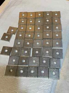 Eaton B-Line B201ZN Zinc Plated 3/8 Square Washers (Lot Of 43) (R2) - Picture 1 of 2