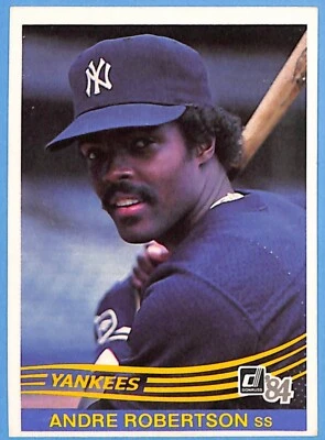 1984 Donruss - #347 Andre Robertson New York Yankees Nm+ FREE SHIPPING - Image 1 of 2
